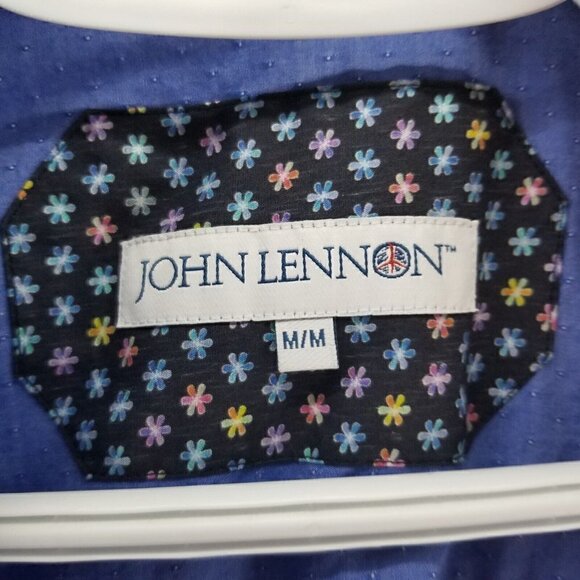 John Lennon By English Laundry Button Up Shirt Mens Flip Cuff Size M - Picture 9 of 12